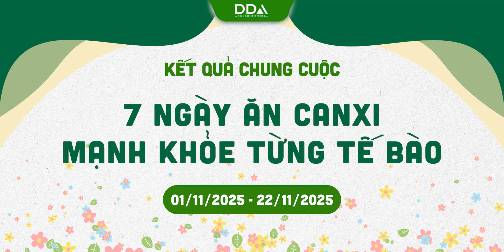 KẾT QUẢ CHUNG CUỘC – THỬ THÁCH “7 NGÀY ĂN CANXI: MẠNH KHỎE TỪNG TẾ BÀO”